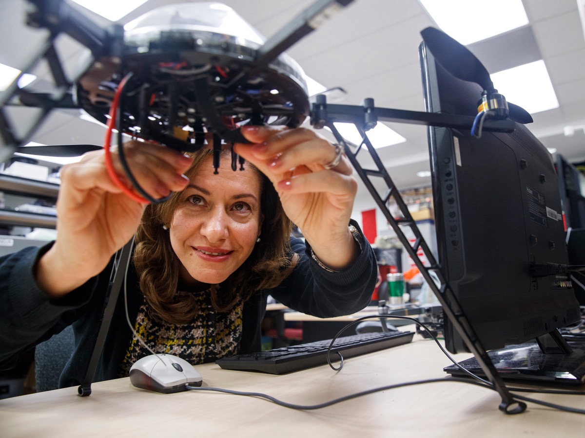Faculty of Science, Computer Science researcher working on drone.